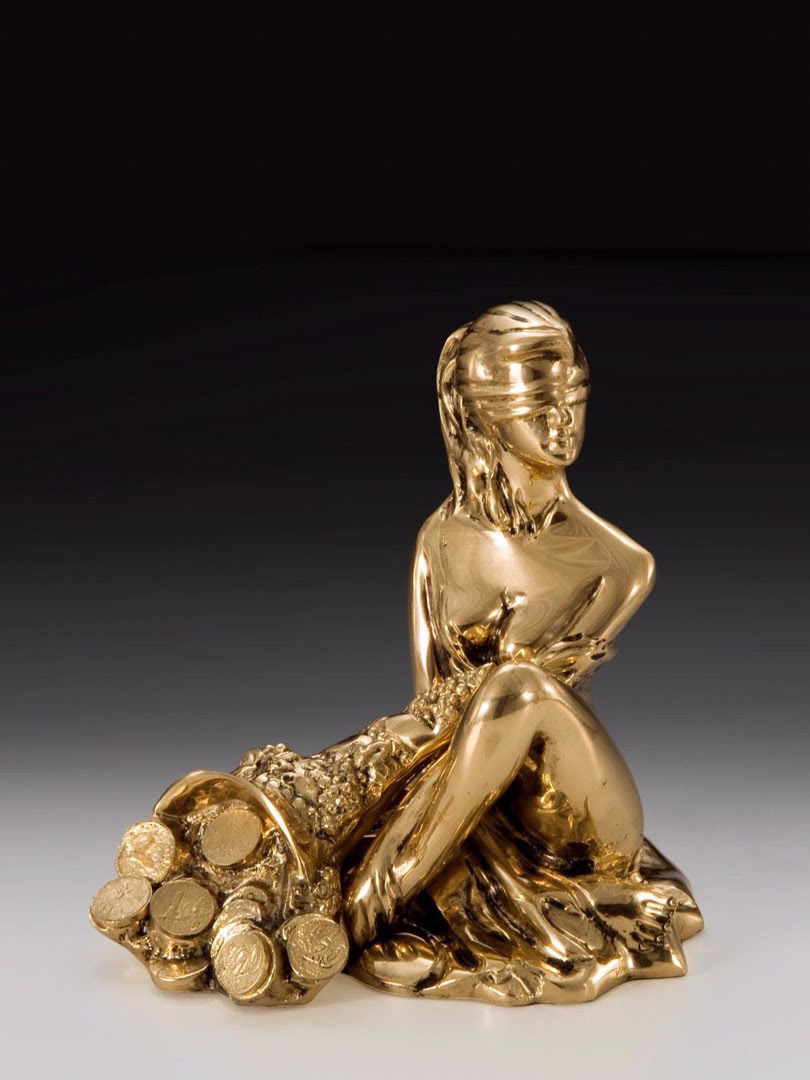 Tượng thiếu nữ may mắn bằng đồng Virtus - 1530