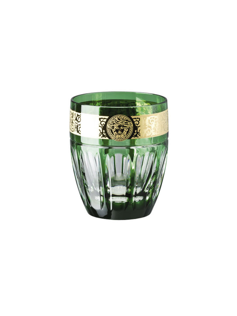 Ly thuỷ tinh Whisky tumbler bằng sứ Versace Green - 320668.40401