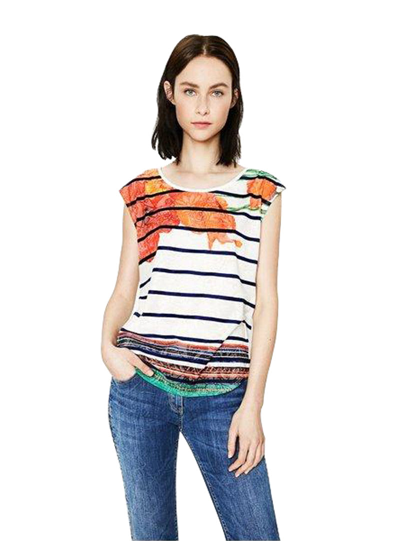 Áo ngắn tay nữ T-SHIRT, size M BLANCO - 73T2WJ21000M