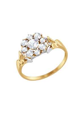 Nhẫn vàng đính đá Swarovski Zirconia 81010319