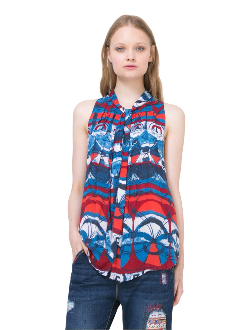 Áo sát nách nữ SHIRT size XS ROYAL - 73C2EJ25010XS