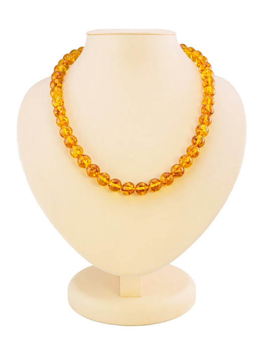 Chuỗi hạt cườm trang sức Amber Jewelry bằng đá hổ phách thiên nhiên (Shar cognac) - 600211002