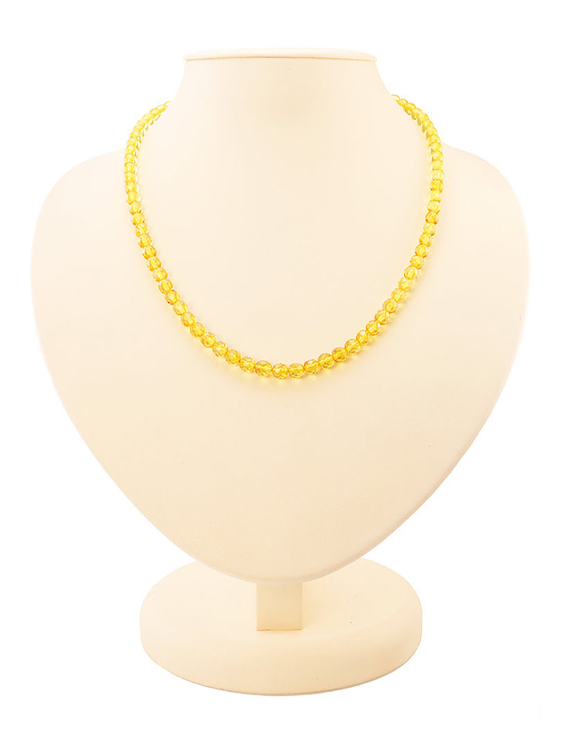 Chuỗi hạt cườm Amber Jewelry bằng đá hổ phách thiên nhiên (Caramel diamond lemon) - 6002203134