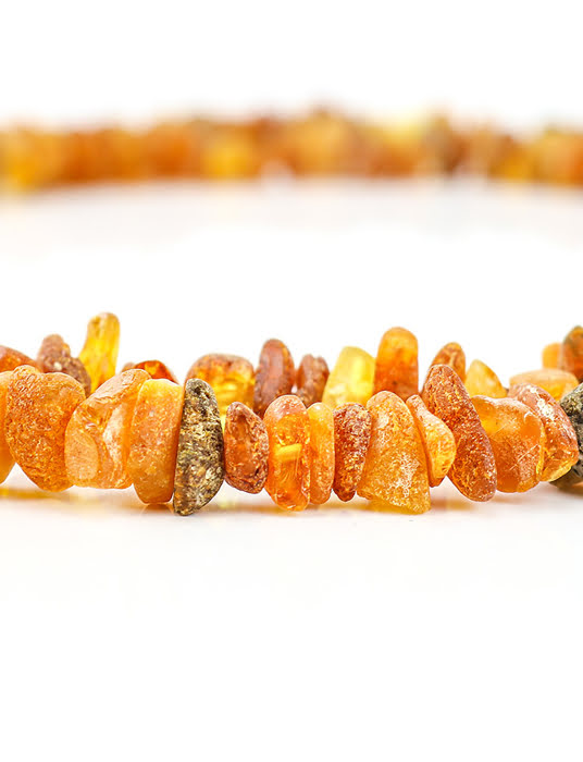 Chuỗi hạt cườm trang sức dài Amber Jewelry bằng đá hổ phách thiên nhiên (Caramel diamond cherry) - 5003210234