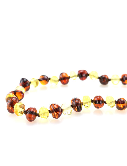 Chuỗi hạt cườm trang sức Amber Jewelry bằng đá hổ phách thiên nhiên (Pebbles) dành cho trẻ em - 607107038
