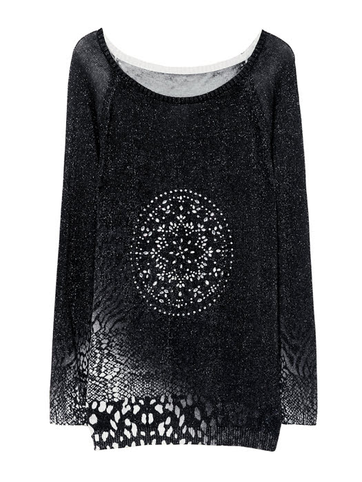 Áo dài tay nữ PULLOVER, Size XS, NEGRO - 17WWJFB32000XS