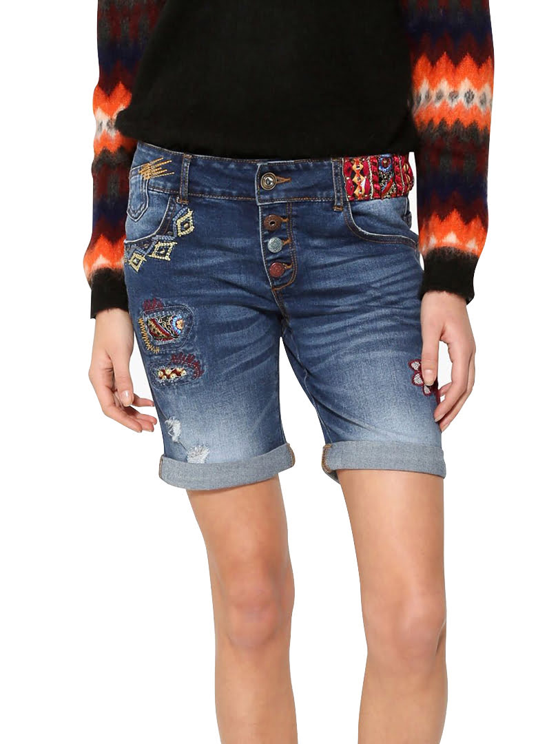 Quần sọt Jean nữ DENIM TROUSERS, Size 26, JEANS VAQUERO - 17WWDD22505326
