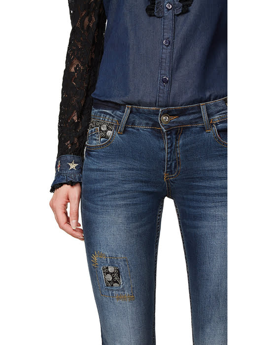 Quần Jean nữ DENIM TROUSERS, Size 25, DENIM DARK BLUE - 17WWDD24500825