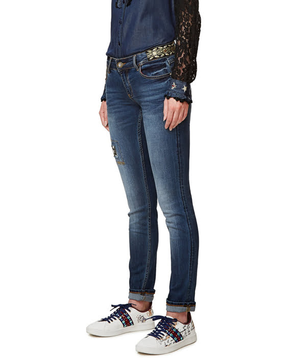 Quần Jean nữ DENIM TROUSERS, Size 25, DENIM DARK BLUE - 17WWDD24500825