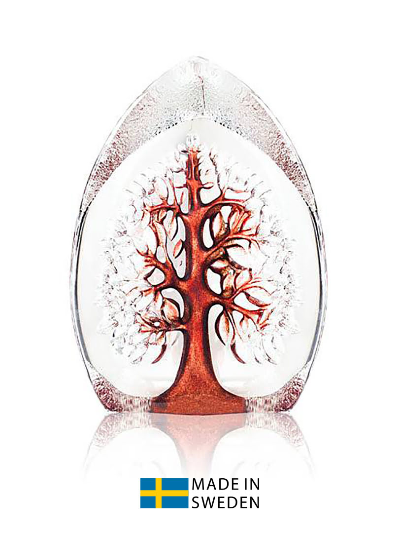 Vật trang trí hình cây của sự sống nhỏ bằng pha lê màu đỏ Maleras 