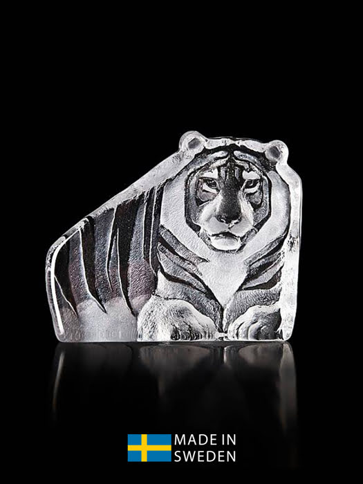 Vật trang trí hình con hổ bằng pha lê Maleras Tiger - 34190