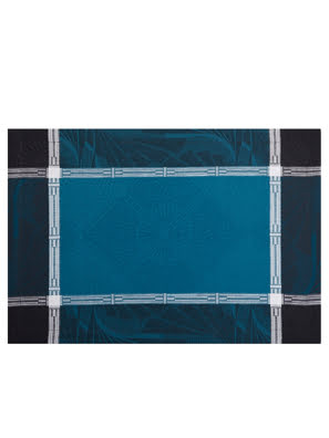 Khăn Trải Bàn PLACEMAT PALACE PEACOCK màu xanh dương  54X38 cm 50%COTON 50%LINEN - 23578