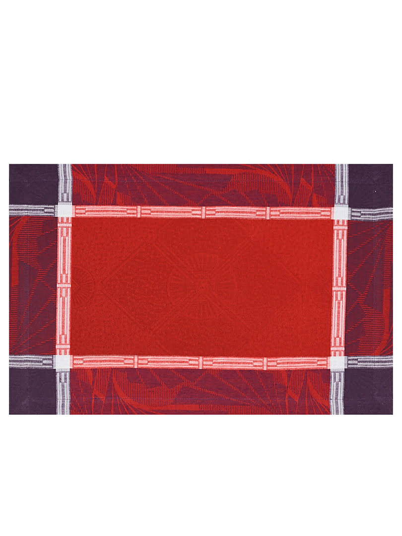Khăn Trải Bàn PLACEMAT PALACE RED màu đỏ 54X38 50% COTTON- 50 % LINEN - 23579