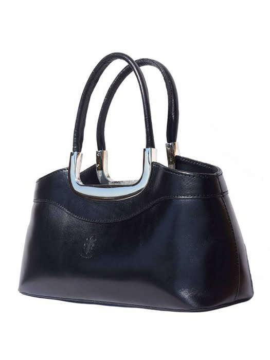 Túi xách da Ý Florence - 32x9x14cm màu đen - 200-Black