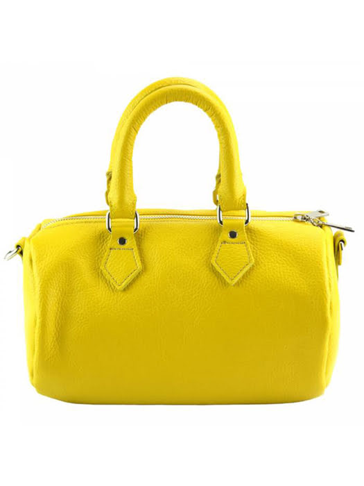 Túi xách da Ý Florence 26x15x15cm - 9127-Yellow