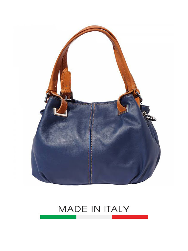 Túi xách da Ý Florence 32X16X25cm - 8655-BLUE-N
