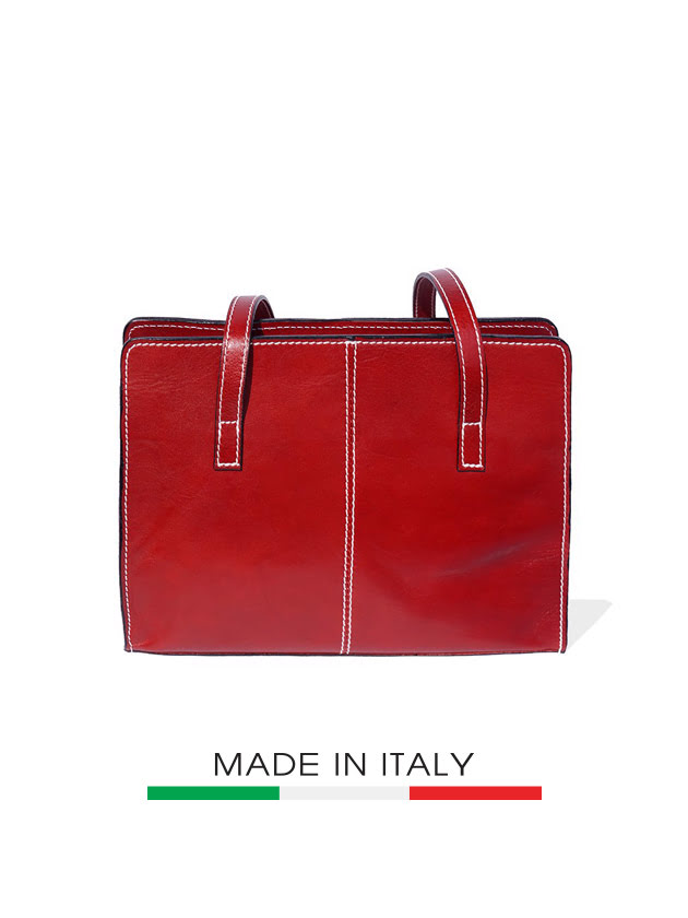 Túi xách da Ý Florence 32x10x23cm - 6510-RED