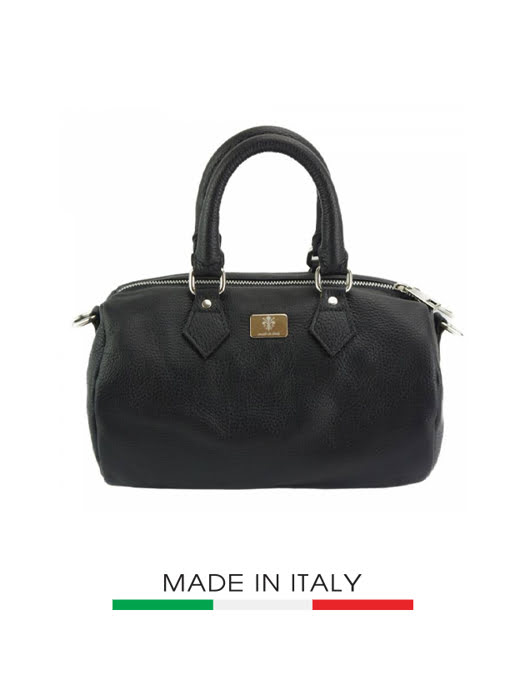 Túi xách da Ý Florence 26x15x15cm - 9127-Black