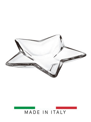 Khay thủy tinh trang trí Vidivi Stella mạ Platinum 35cm - 63530EM