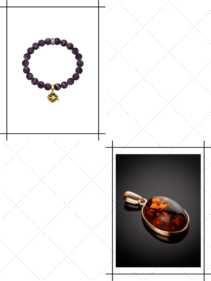 Combo Vòng Đeo Tay Bạc & Mặt Dây Chuyền Amber Jewelry