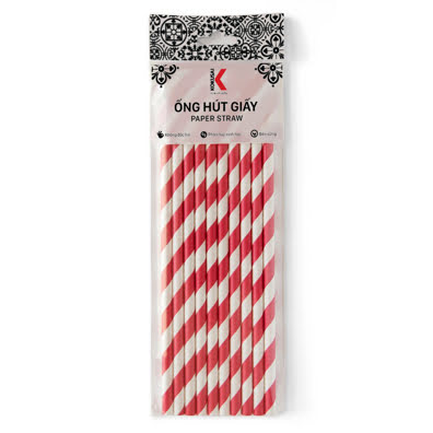 Ống hút giấy Kokusai 6mm x 197mm (25 ống/túi) - 180688