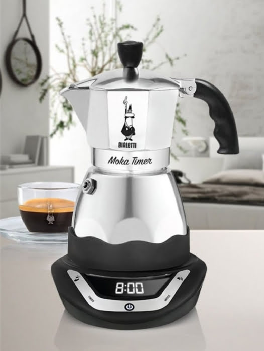 Máy pha cà phê Bialetti chạy điện hẹn giờ Moka Timer 6 cup 6TZ 2015 -  0006093 | Moriitalia