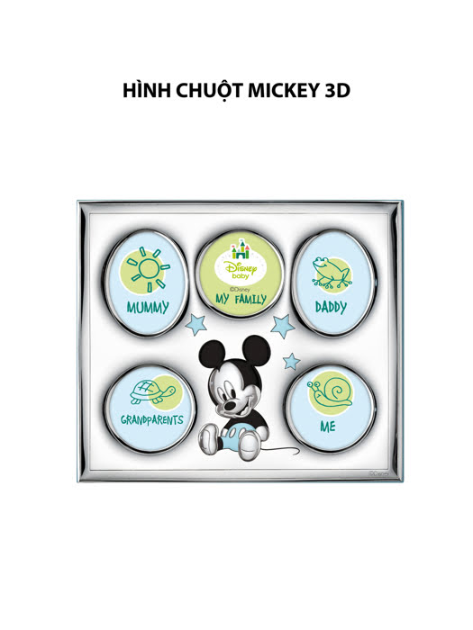 Khung ảnh chuột Mickey,kích thước 26x22 mạ bạc hiệu VALENTI  - D1325LC