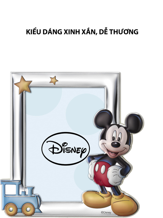Khung ảnh chuột Mickey,kích thước 13x18 mạ bạc hiệu VALENTI  - D2374LC
