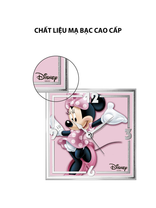 Đồ trang trí hình Đồng hồ báo thức Chuột Minnie mạ bạc hiệu VALENTI  - D396RA