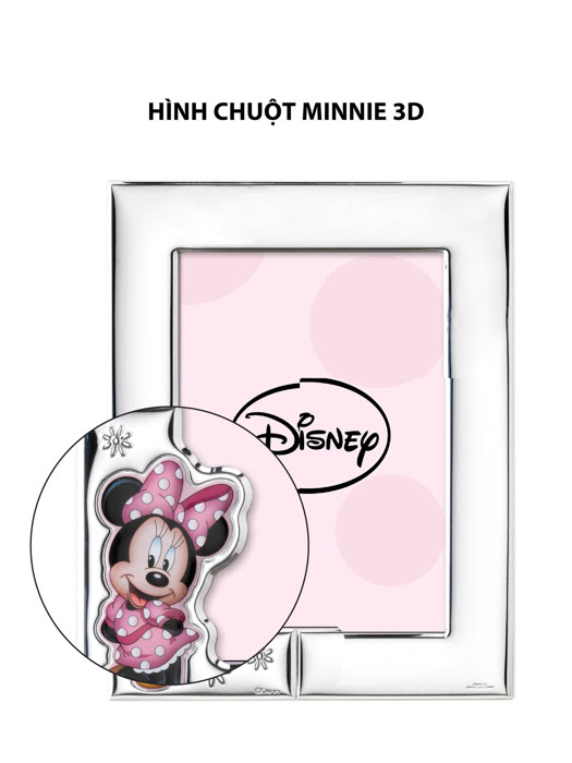 Khung ảnh chuột Minnie,kích thước 13x18 mạ bạc hiệu VALENTI  - D4514LRA