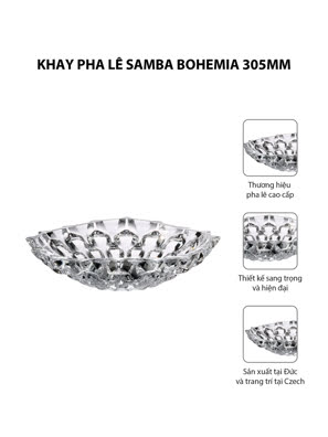 Khay pha lê Samba hiệu Bohemia 350mm