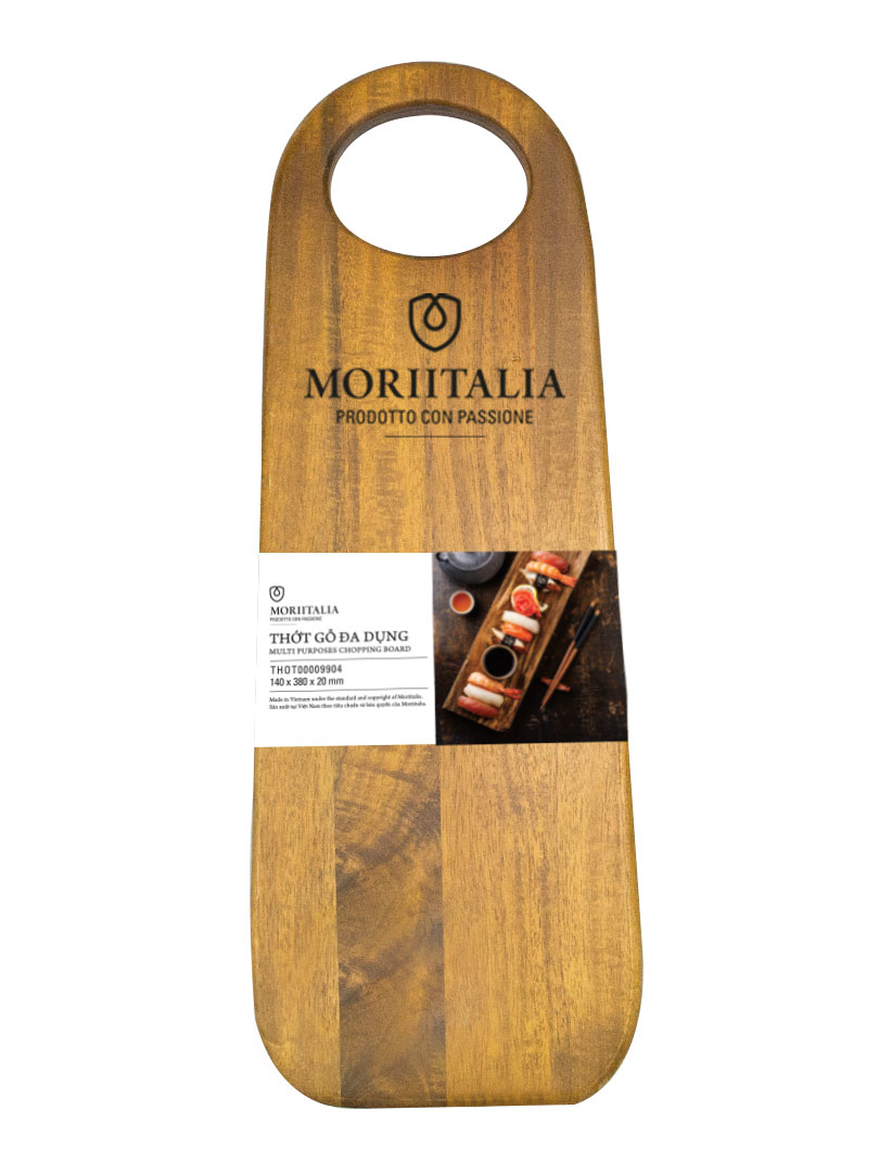Thớt gỗ đa dụng 380x140x20mm Moriitalia THOT00009904