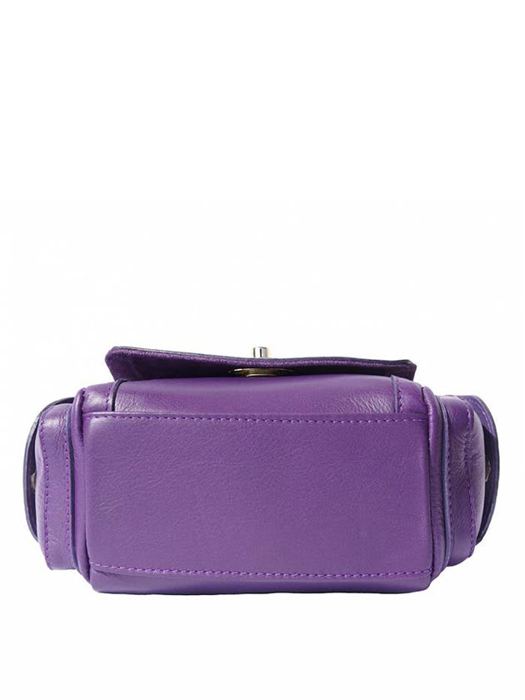 Túi xách da Ý Florence - 22x10x15cm màu tím - 6142-Purple