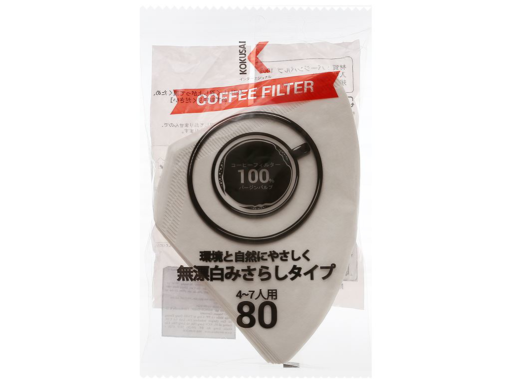 Giấy thấm lọc Coffee Filter 185mmx114mm (80 tờ/Túi)-màu trắng - GTL000900105