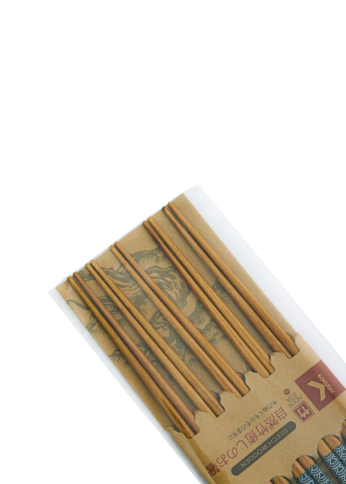 Đũa gỗ Nhật Bản vỉ 5 đôi Kokusai 23.5cm NDCK- 23A