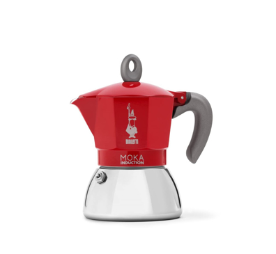 Bình pha cà phê bếp từ Bialetti NEW MOKA INDUCTION RED 4 CUPS 0006944/NP