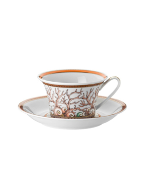 Bộ tách trà thấp bằng sứ (1 tách + 1 đĩa) Versace-403647.14640- Les Étoiles de la Mer