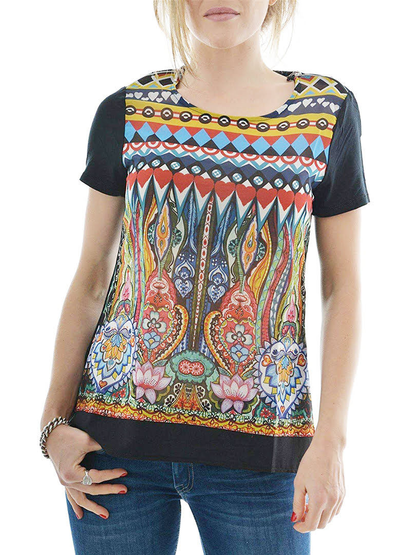 Áo phông ngắn nữ  size XS mã hàng 61T25A82000XS, DESIGUAL- SS16/1