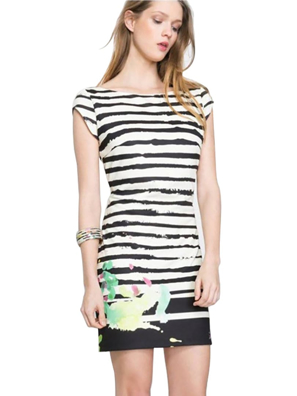 Váy ngắn tay nữ  size XS, mã hàng 61V20N71010XS, DESIGUAL- SS16/1