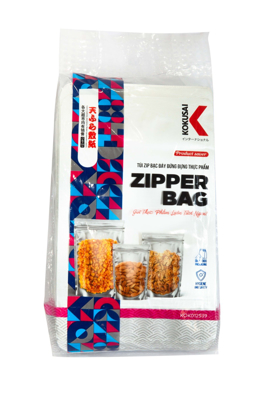 Túi zip bạc đáy đứng đựng thực phẩm KOKUSAI 12 cm x 19 cm - KOK012539