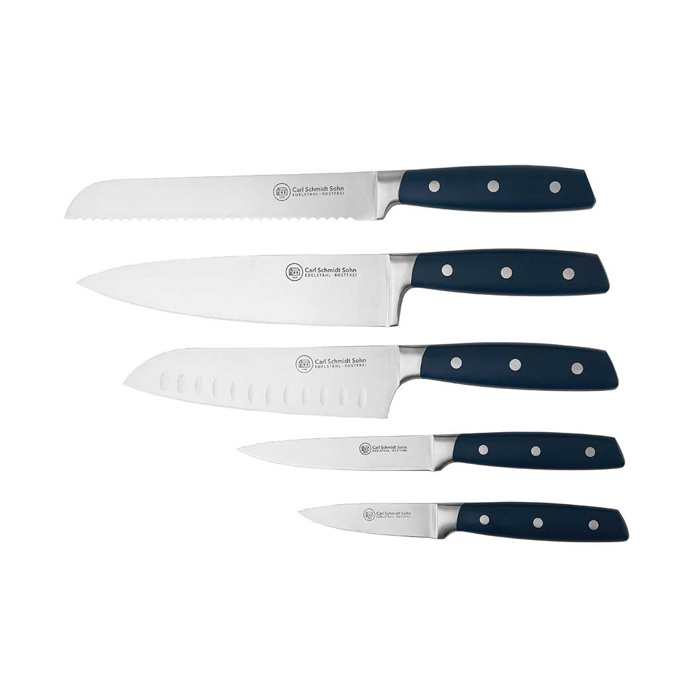 Bộ dao và giá đỡ 6 món màu xanh CS - 091170