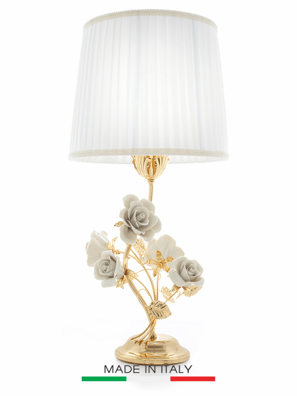 Đèn bàn hình hoa - Golden Table Lamp With Flower, code: 2398-1/TREVISO