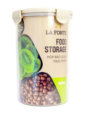 [MỚI] Hộp nhựa đựng thực phẩm Lafonte 13.5x19.5cm 1900ml - 180985-BEI