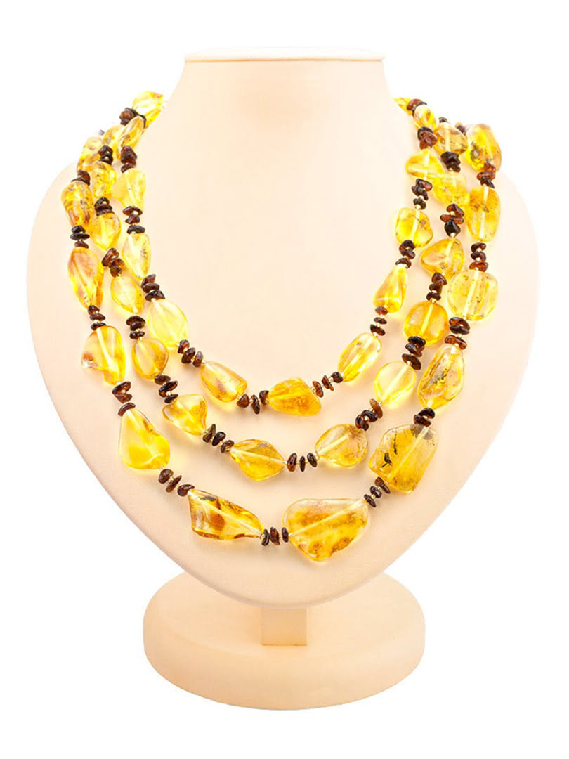 Chuỗi hạt cườm trang sức Amber Jewelry bằng đá hổ phách thiên nhiên (Plum wild) - 6004203478