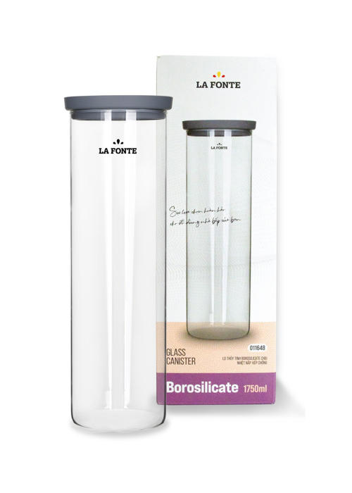 Lọ thủy tinh borosilicate chịu nhiệt nắp xếp chồng La Fonte 1750ml - 011648