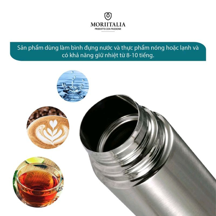 Bình Giữ Nhiệt Nóng Lạnh Carlmann BES-502-1 Vacuum Flask 500ml - Chính hãng Moriitalia