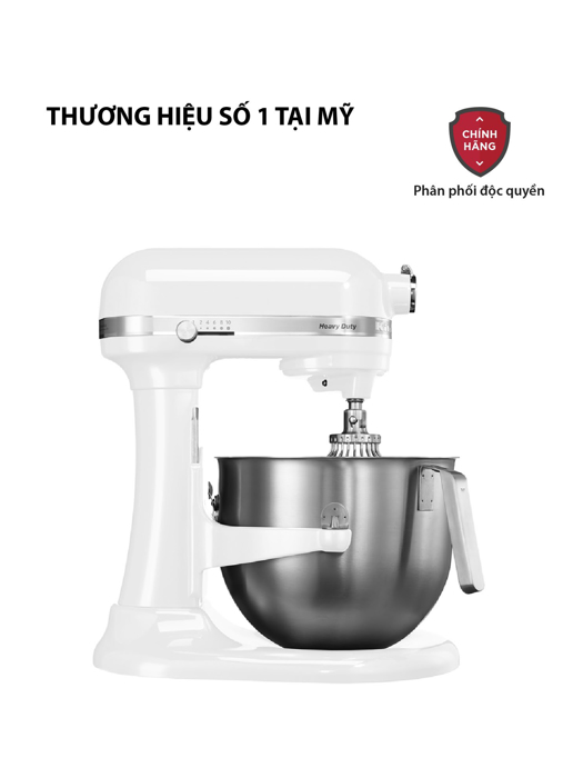 Máy trộn Bát nâng chuyên nghiệp 6.9l màu trắng KitchenAid - 5KSM7590WWH