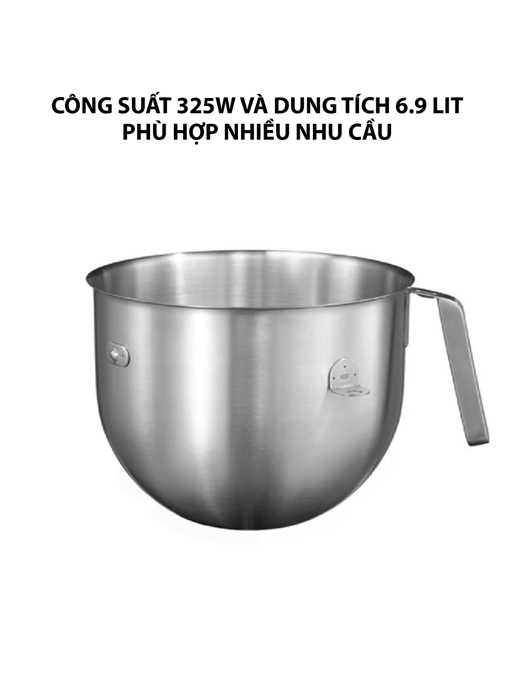 Máy trộn Bát nâng chuyên nghiệp 6.9l màu trắng KitchenAid - 5KSM7590WWH