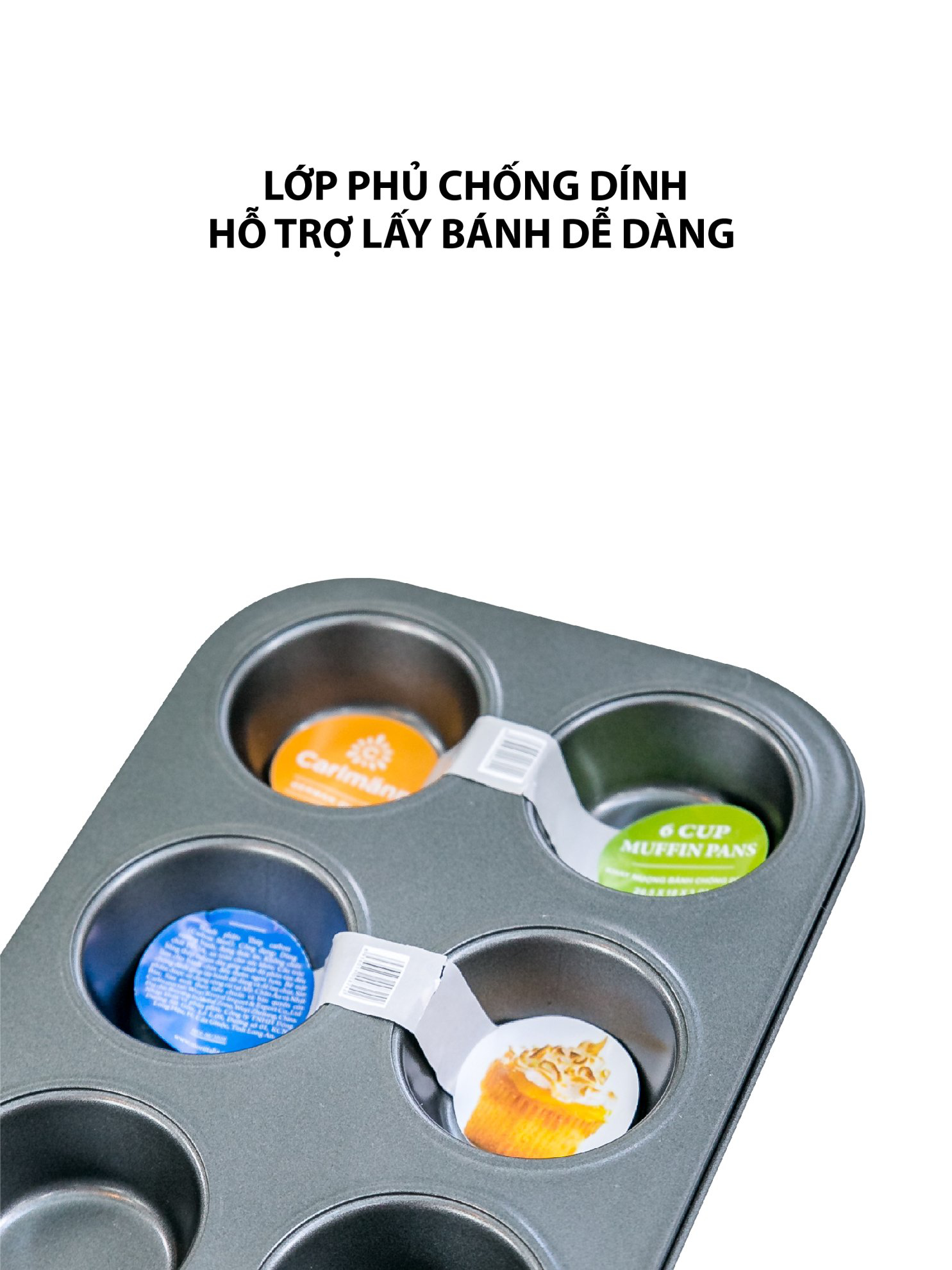 Khay nướng bánh CD 6cup CM008242