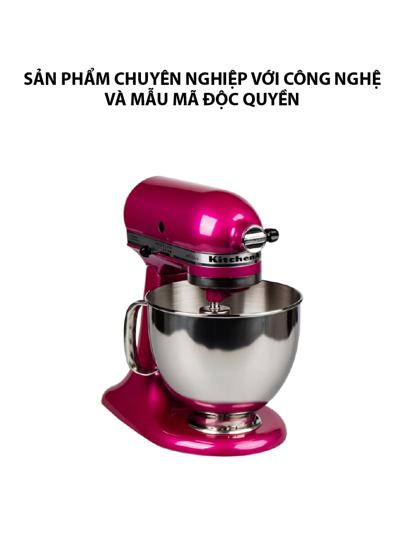 Máy trộn KitchenAid 220V-Màu cánh sen - 5KSM150PSERI